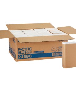 Pacific Blue Basic Recycled Multifold Paper Towels - White - Paper - Chlorine-free, Absorbent, Strong - For Multipurpose - 250 Per Pack - 16 / Carton