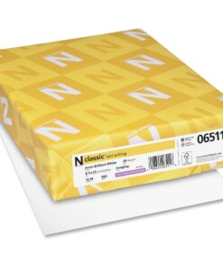 Classic Laid Writing Paper - White - 98 Brightness - Letter - 8 1/2" x 11" - 24 lb Basis Weight - Laid - 1 / Ream - Watermarked, Acid-free, Archival-safe
