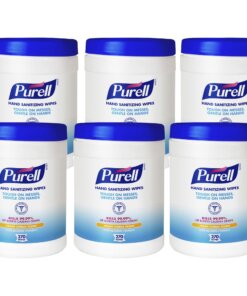 PURELL&reg; Sanitizing Wipes - White - Durable, Lint-free - For Hand, General Purpose, Hand - 270 Per Canister - 6 / Carton