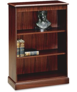 HON 94000 Bookcase - 3 Shelve(s) - Material: Laminate - Finish: Mahogany