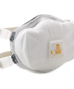 3M N100 Particulate Respirator - Recommended for: Assembly, Cleaning, Demolition, Maintenance, Grinding, Machinery, Sanding, Welding - Lightweight, Disposable, Exhalation Valve, Comfortable, Durable, Adjustable Head Strap, Respirator Filter, Adjustable Nose Clip - Particulate Protection - White - 1 Each