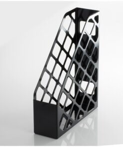 Officemate Open Top Magazine File - Black - Plastic - 1 Each