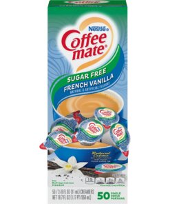 Coffee mate Sugar-Free Liquid Coffee Creamer Singles - French Vanilla Flavor - 0.38 fl oz (11 mL) - 50/Box - 50 Serving