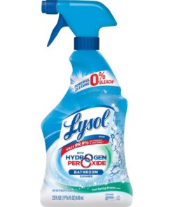 Lysol&reg; with Hydrogen Peroxide Bathroom Cleaner - Cool Spring Breeze - 22 oz. - Liquid - 22 fl oz (0.7 quart) - Cool Spring Breeze Scent - 1 Each - Blue, White