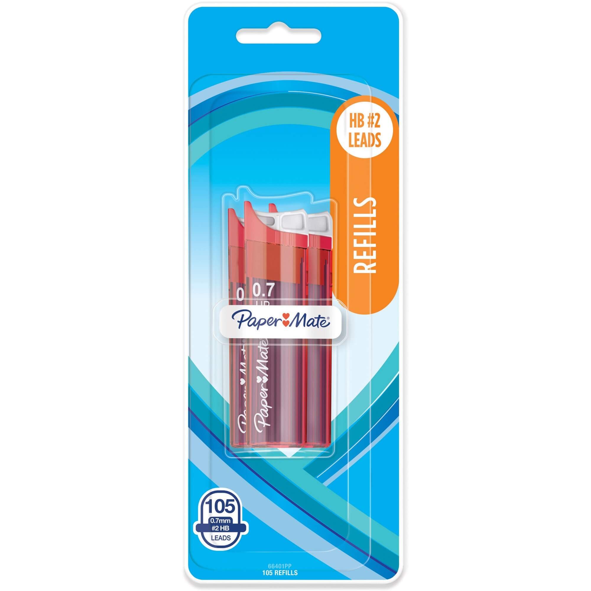 Paper Mate 0.7mm Mechanical Pencil Refills - 0.7 mm Point - #2 - Graphite Black - 105 / Pack