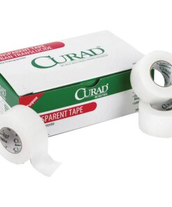 Curad Cloth Silk Adhesive Tape - 10 yd Length x 1" Width - Cloth - 12 / Box - Transparent White