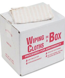 Office Snax Multipurpose Cotton Wiping Cloths - Wipe - 1 / Box - White, Red