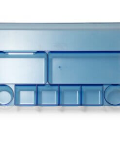Officemate Blue Glacier Drawer Tray - 9 Compartment(s) - 1.1" Height x 14" Width x 9" Depth - Desktop - Transparent Blue - 1 Each