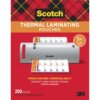 Scotch Thermal Laminating Pouches - Laminating Pouch/Sheet Size: 9" Width x 11.50" Length x 3 mil Thickness - Glossy - for Document, Photo, Schedule, Presentation, Phone List, Certificate, Sign, Award, Calendar, Artwork - Double Sided, Photo-safe - Clear - 200 / Pack