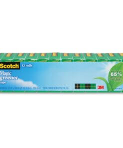 Scotch 3/4"W Magic Greener Tape Rolls - 25 yd Length x 0.75" Width - 1" Core - 12 / Pack - Matte Clear