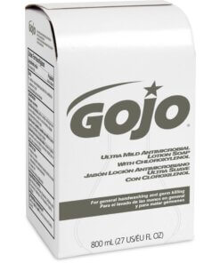 Gojo&reg; Ultra Mild Antimicrobial Lotion Soap Refill - Coconut Scent - 27.1 fl oz (800 mL) - Kill Germs - Hand - White - Bio-based, Leak Proof - 1 Each