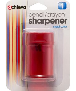 Officemate Double Barrel Pencil/Crayon Sharpener - 2 Hole(s) - 2.1" Height x 1.4" Width x 1.4" Depth - Translucent Red - 1 Each