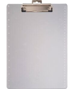 Officemate Transparent Clipboard - 0.50" Clip Capacity - 8 1/2" x 11" - Plastic - Clear - 1 Each