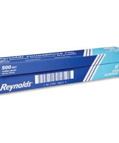 Reynolds Foodservice Foil - 18" Width x 500 ft Length - Moisture Proof, Odorless, Grease Proof, Durable, Heat Resistant, Cold Resistant - Aluminum - Silver