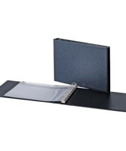 Cardinal 7 Ring Standard Business Check Binder - 1" Binder Capacity - D-Ring Fastener(s) - Board - Black - Recycled - Textured, Eco-friendly, Zipper Closure, Pen Holder - 1 Each