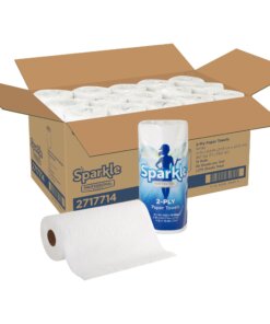 Sparkle Professional Series&reg; Kitchen Paper Towel Rolls - 2 Ply - 8.80" x 11" - 85 Sheets/Roll - White - Absorbent, Individually Wrapped, Perforated, Chlorine-free - 15 / Carton