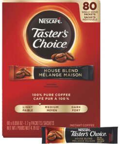 Nescafe Taster's Choice Instant House Blend Coffee - 0.1 oz Per Packet - 80 Stick - 80 / Box