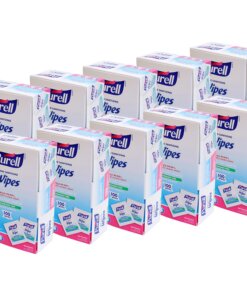 PURELL&reg; On-the-go Sanitizing Hand Wipes - 5" x 7" - Clear - Alcohol Based, Fragrance-free - For Hand - 100 Per Box - 10 / Carton