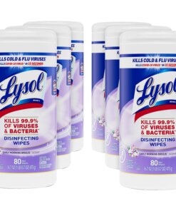 Lysol Early Morning Breeze Disinfecting Wipes - Wipe - Early Morning Breeze Scent - 80 / Canister - 6 / Carton - White