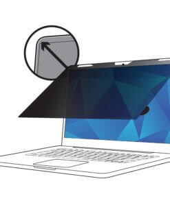 3M Privacy Filter Black, Matte - For 13.3" Widescreen LCD Notebook - 16:9 - Scratch Resistant, Fingerprint Resistant, Dust Resistant - Anti-glare