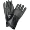 NORTH 14" Unsupported Butyl Gloves - Chemical Protection - 10 Size Number - Black - Water Resistant, Durable, Chemical Resistant, Ketone Resistant, Rolled Beaded Cuff, Comfortable, Abrasion Resistant, Cut Resistant, Tear Resistant, Puncture Resistant - For Chemical, Manufacturing, Military, Municipal Service - 2 / Pair - 17 mil Thickness - 14" Glove Length