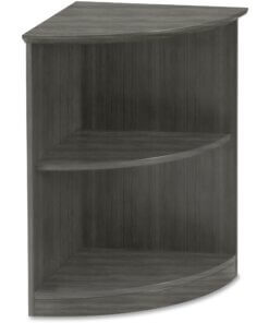 Mayline Medina - Open 1/4-Round Bookcase - 1" Shelf, 20" x 20"29.5" Bookshelf - 2 Shelve(s) - Finish: Gray Steel Laminate
