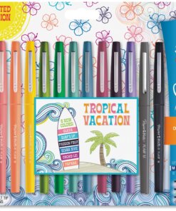 Paper Mate Flair Medium Point Porous Markers - Medium Pen Point - Assorted Water Based Ink - Felt Tip - 12 / Pack