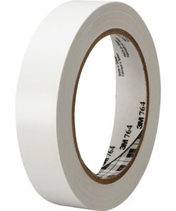 3M General-Purpose Vinyl Tape 764 - 36 yd Length x 1" Width - 5 mil Thickness - Rubber - 4 mil - Polyvinyl Chloride (PVC) Backing - 1 / Roll - White