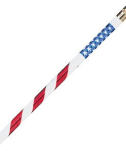 Moon Products Stars & Stripes Themed Pencils - #2 Lead - Red, White, Blue Barrel - 1 Dozen