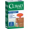 Curad Flex-Fabric Bandages - 100/Box - Tan - Fabric