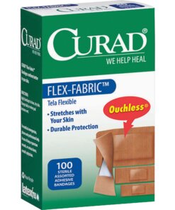 Curad Flex-Fabric Bandages - 100/Box - Tan - Fabric