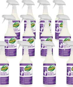 OdoBan Eucalyptus BioOdor Digester Spray - Ready-To-Use Spray - 32 fl oz (1 quart) - Lavender Scent - 12 / Carton - Purple