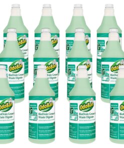OdoBan BioDrain Grease/Waste Digester - Ready-To-Use Liquid - 32 fl oz (1 quart) - 12 / Carton - Green