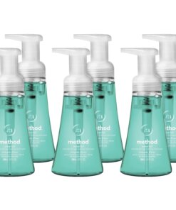 Method Foaming Hand Soap - Waterfall Scent - 10 fl oz (295.7 mL) - Pump Bottle Dispenser - Hand - Aqua - Paraben-free, Phthalate-free, Triclosan-free - 6 / Carton