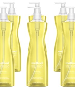 Method Dish Soap - 18 fl oz (0.6 quart) - Lemon Scent - 6 / Carton - Light Yellow