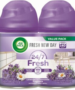 Air Wick Lavender Refill Pack - Aerosol - 5.90 oz - Lavender, Chamomile - 60 Day - 6 / Carton - Odor Neutralizer, Long Lasting