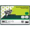 Scotch-Brite General-Purpose Scouring Pads - 6" Width x 9" Length - 60/Carton - Synthetic Fiber - Green