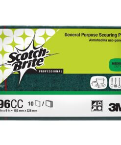 Scotch-Brite General-Purpose Scouring Pads - 6" Width x 9" Length - 60/Carton - Synthetic Fiber - Green