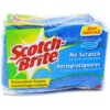 Scotch-Brite No Scratch Scrub Sponges - 2.8" Height x 4.5" Width x 4.5" Length x 590 mil Thickness - 8/Carton - Blue