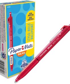 Paper Mate Inkjoy 300 RT Ballpoint Pens - 1 mm Pen Point Size - Retractable - Red - Red Barrel - 1 Dozen
