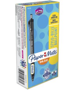 Paper Mate Inkjoy 300 RT Ballpoint Pens - 1 mm Pen Point Size - Retractable - Black - Black Barrel - 1 Dozen