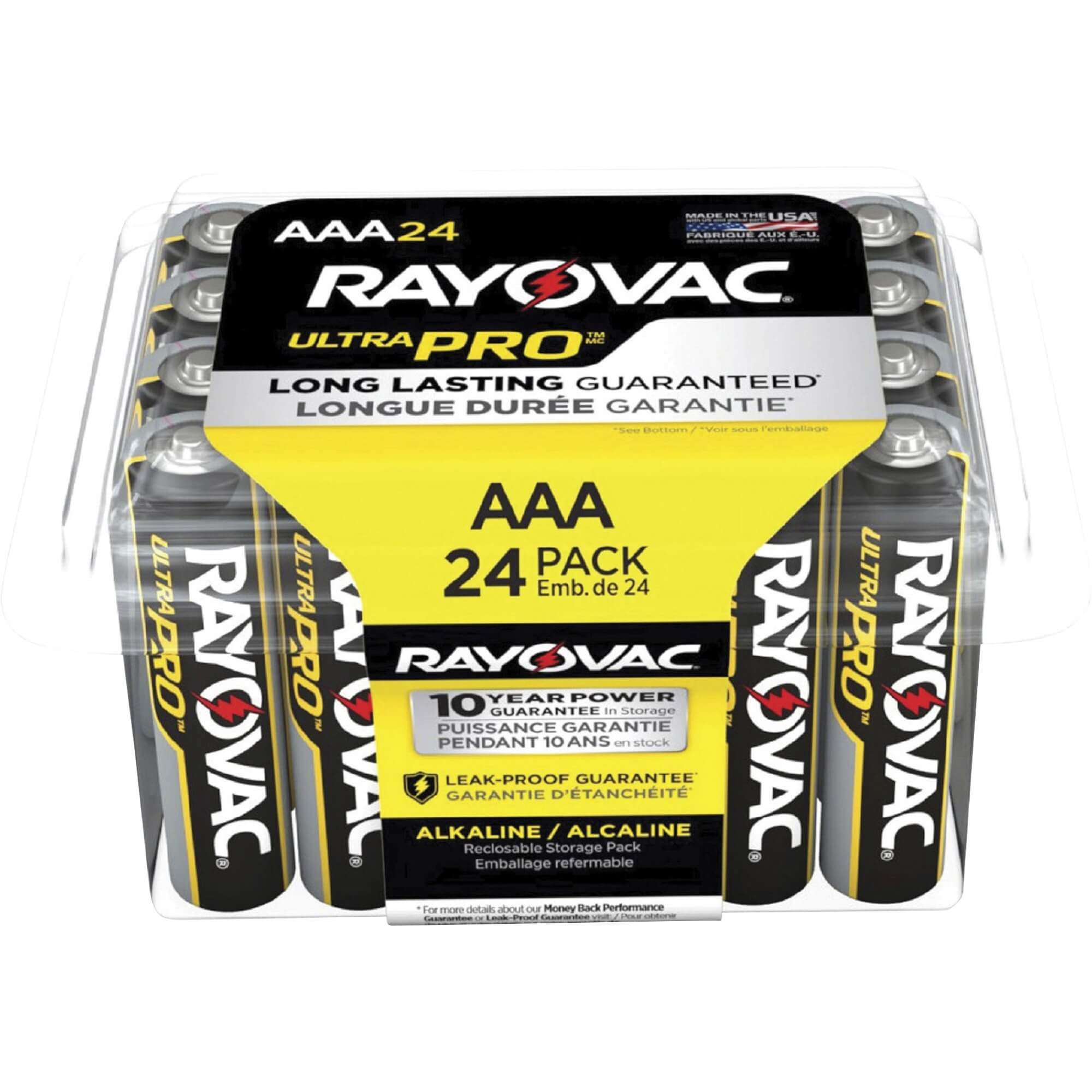 Rayovac Ultra Pro Alka AAA Batteries Storage Pack of 24 - For Multipurpose - AAA - 1.5 V DC - 288 / Carton