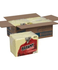 Brawny&reg; Professional Disposable Dusting Cloths - Wipe - 17" Width x 24" Length - 50 / Pack - 4 / Carton - Yellow