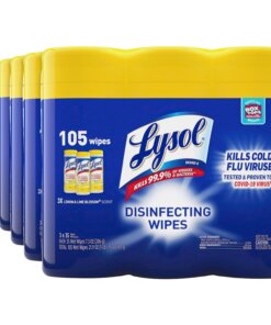 Lysol Disinfecting Wipes 3-pack - Wipe - Lemon Scent - 35 / Canister - 12 / Carton - White