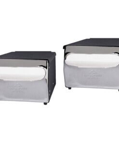 Dixie Countertop Napkin Dispenser - Full Fold Dispenser - 255 x Napkin - 5.9" Height x 7.9" Width x 11.5" Depth - Steel - Black, Chrome - Durable - 6 / Carton