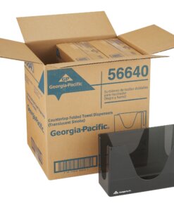 Georgia-Pacific Countertop C-Fold/M-Fold Paper Towel Dispenser - C Fold, Multifold Dispenser - 7" Height x 11" Width x 4.4" Depth - Plastic - Smoke - Durable, Washable - 6 / Carton