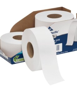 Georgia-Pacific Professional Series Jumbo Jr. Toilet Paper - 2 Ply - 3.50" x 1000 ft - 9" Roll Diameter - White - Perforated, Septic-free, Sewer-safe - 4 / Carton