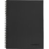 Mead Limited Meeting Notebook - 80 Pages - Wire Bound - Both Side Ruling Surface - Ruled - 7 1/4" x 9 1/2" - Black Cover - Perforated, Dual Sided - Recycled - 1 Each