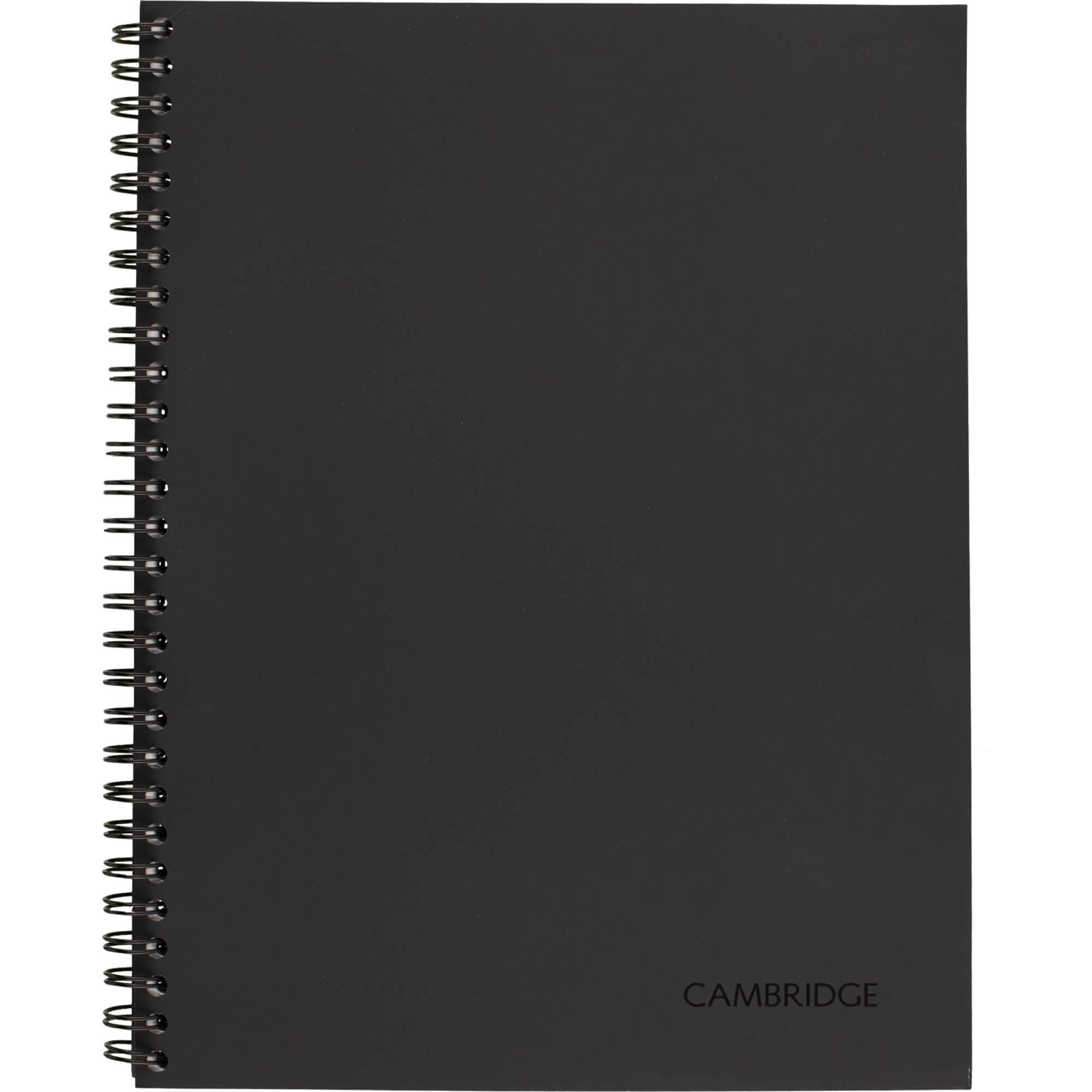 Mead Limited Meeting Notebook - 80 Pages - Wire Bound - Both Side Ruling Surface - Ruled - 7 1/4" x 9 1/2" - Black Cover - Perforated, Dual Sided - Recycled - 1 Each