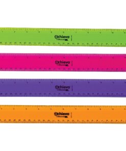 Officemate Flexible Rulers - 12" Length 1.3" Width - Imperial, Metric Measuring System - Plastic - 12 / Pack - Assorted